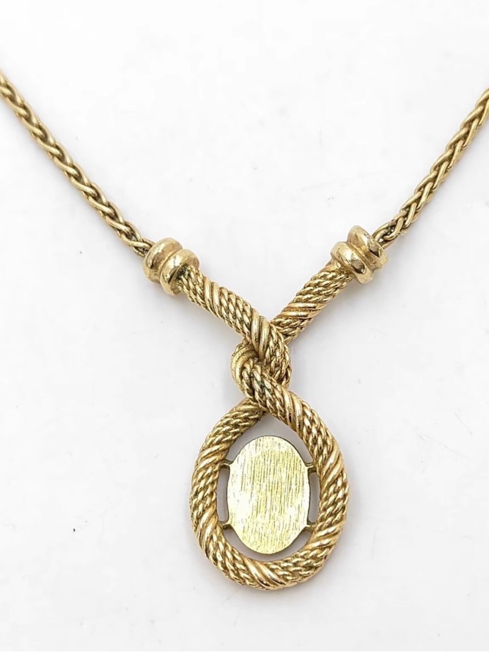 Dior Gold Rope Knot Pendant Necklace - Elegant Women’s Jewelry